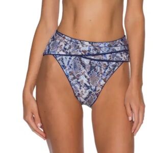 Becca Animal Kingdom Reptile Print High Waist bikini bottom